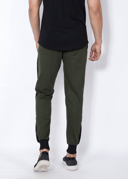 Olive Black Terry Joggers