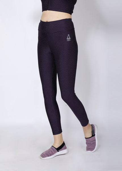 Shop The Look - Crop Zipper + Leggings - Purple Silver