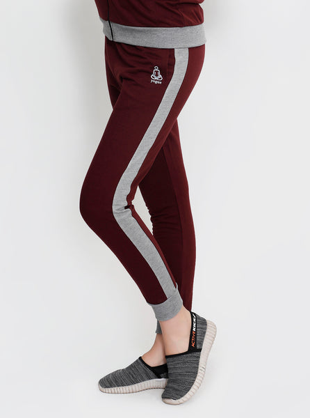 Cherry and Grey Joggers