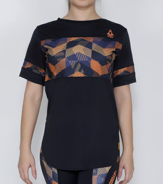 Graphite CrissCross Long T-Shirt