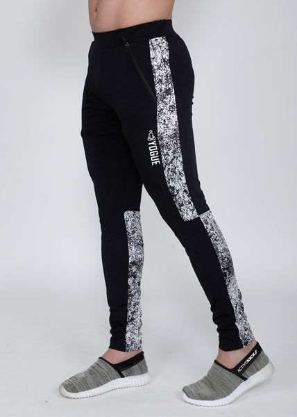 Black & White Atomic Slim-Fit Trackpants