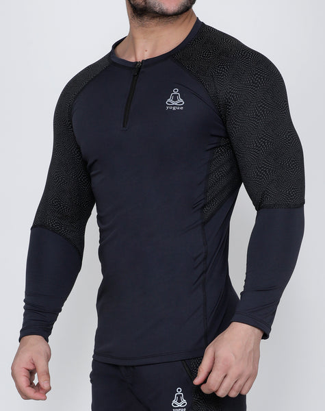 Charcoal Micro-Dotted Full Sleeve Compression