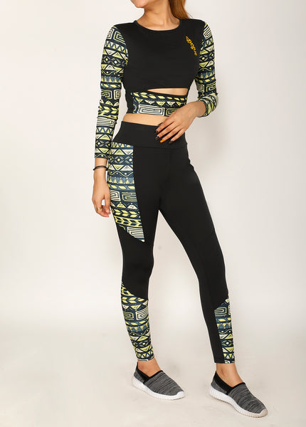 Shop The Look - Cutout Full Sleeve Top + Tights - Nomadic Grey