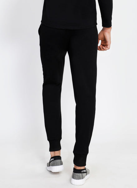 Solid Black French Terry Joggers