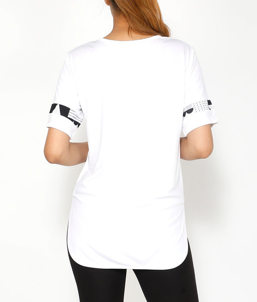 B&W Geometric Long T-Shirt