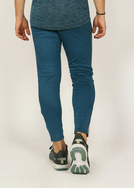 Teal Blue Slim-Fit Trackpants