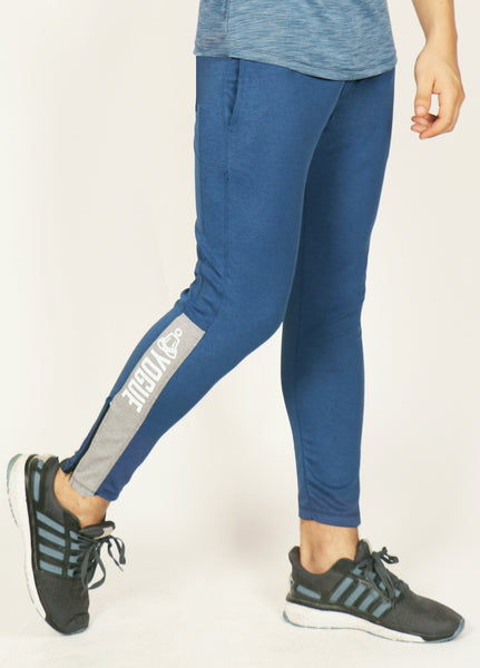 Indigo Blue Slim-Fit Trackpants