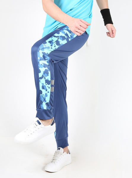 Green Camo on Blue Joggers