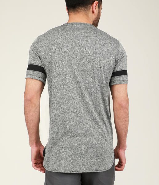 Grey Black Long T-Shirt
