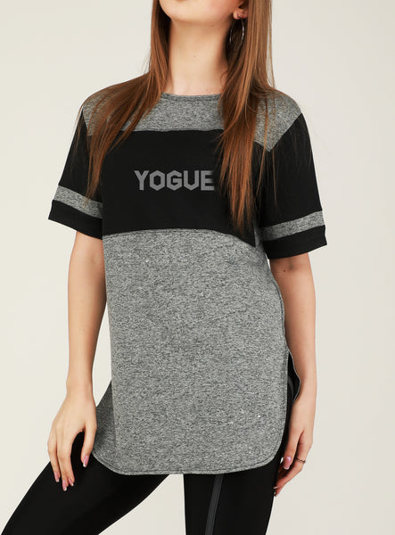 Grey Black Long T-Shirt