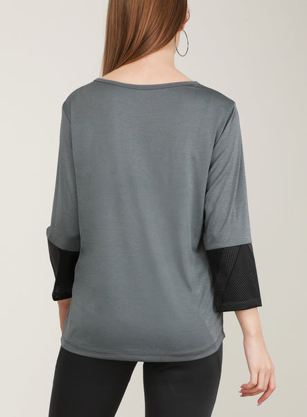 Grey Full Sleeve T-Shirt