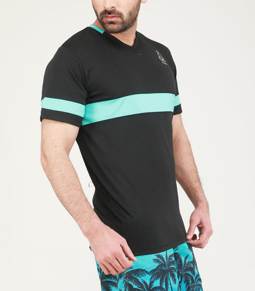 Black & Sky V-Neck T-Shirt
