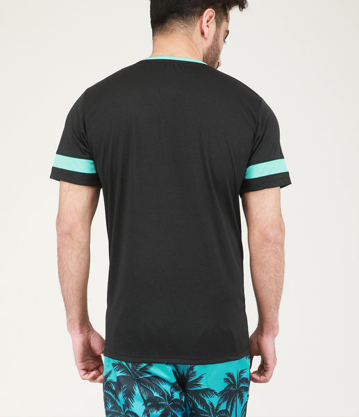 Black & Sky V-Neck T-Shirt