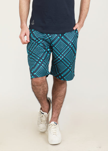 Blue Rhombus Shorts