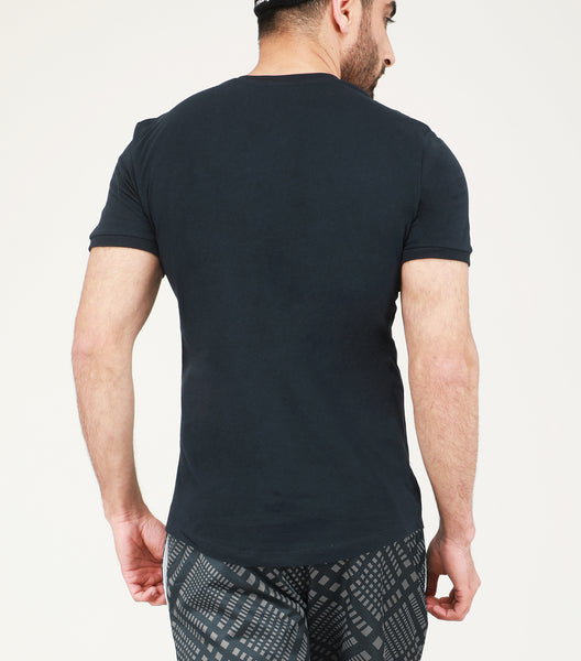 Yogue Active Charcoal V-Neck Cotton T-Shirt
