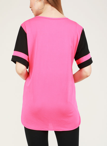 Pink Black Long T-Shirt