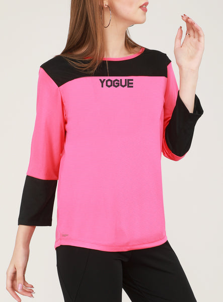 Pink Black Full Sleeve T-Shirt