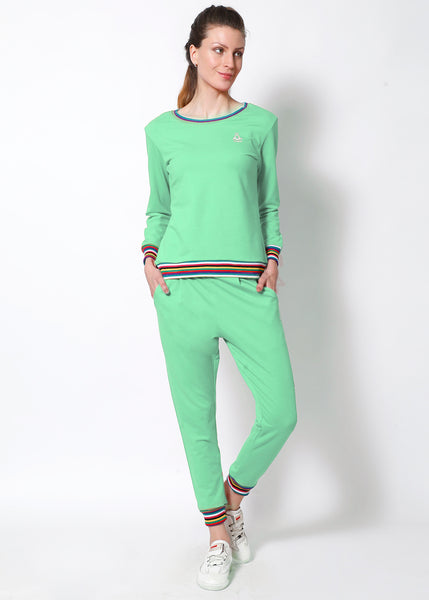 Sea Green Comfy Top + Joggers Ensemble