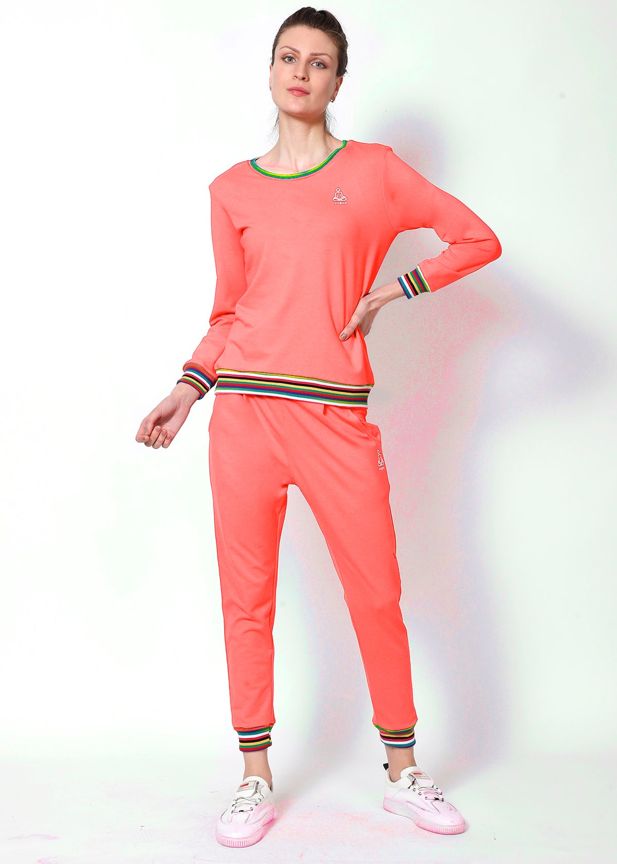 Peach Comfy Top Joggers Ensemble - Main Image