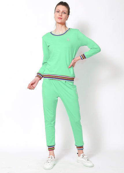 Sea Green Comfy Top + Joggers Ensemble