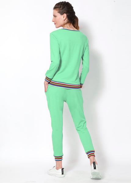 Sea Green Comfy Top + Joggers Ensemble