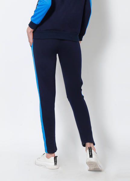 Azure Navy Slim Fit Thermal Joggers