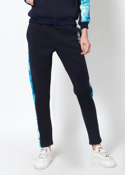 Cyan Blue Slim Fit Joggers