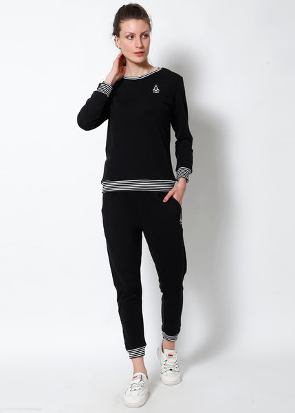 Black Comfy Top + Joggers Ensemble