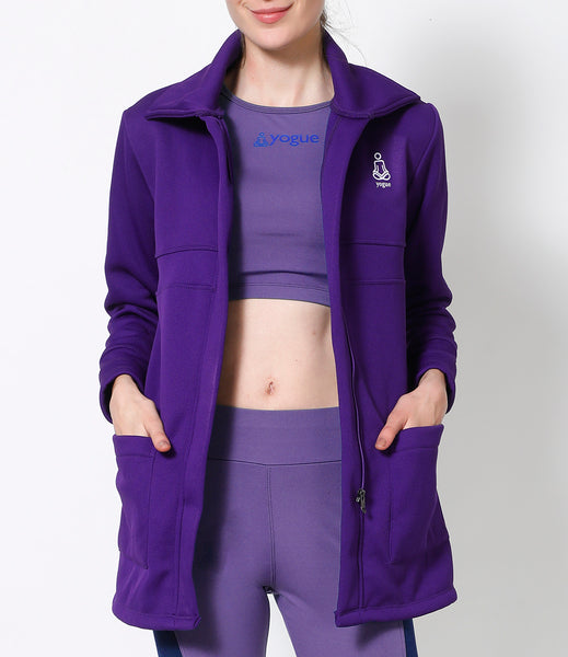 French Violet Long Thermal Jacket