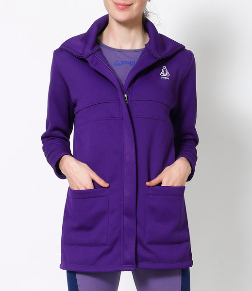 French Violet Long Thermal Jacket