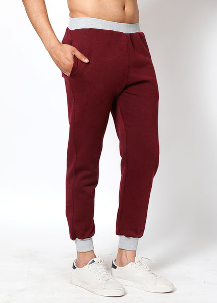 Maroon & Grey - Thermal Joggers