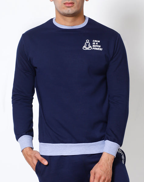 Navy Sky - Thermal Sweatshirt