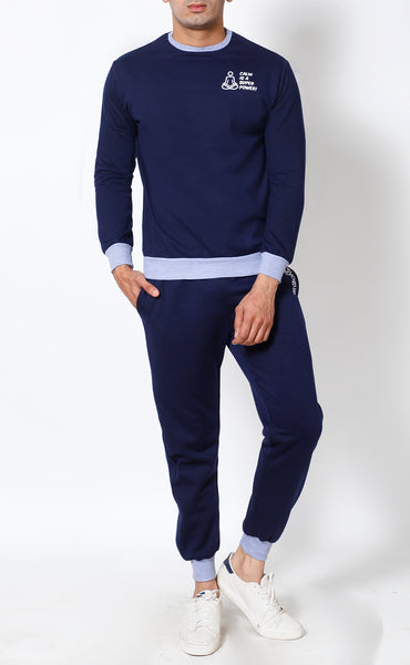 Navy Sky - Crew-Neck Tracksuit