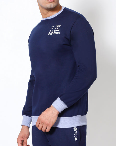 Navy Sky - Thermal Sweatshirt