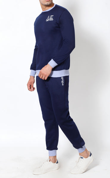 Navy Sky - Crew-Neck Tracksuit