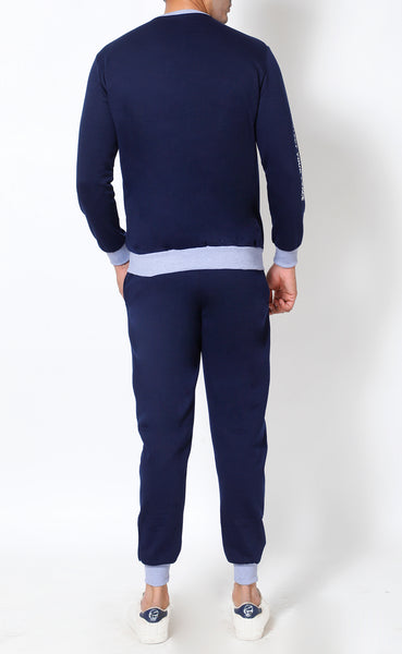 Navy Sky - Crew-Neck Tracksuit