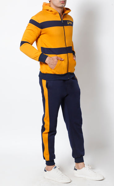 Mustard Navy Thermal Tracksuit