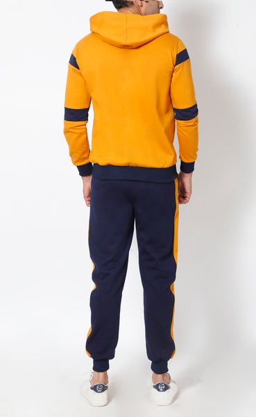 Mustard Navy Thermal Tracksuit