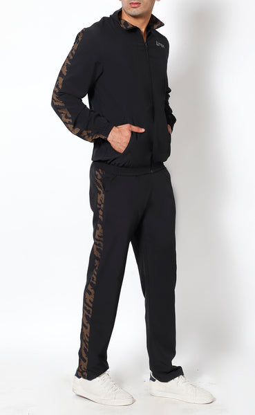 Black & Brown Athlete Tracksuit