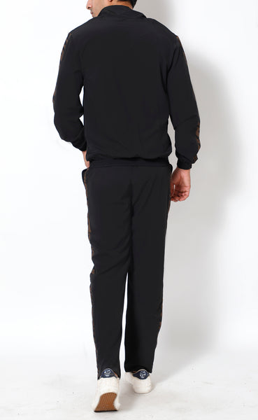 Black & Brown Athlete Tracksuit