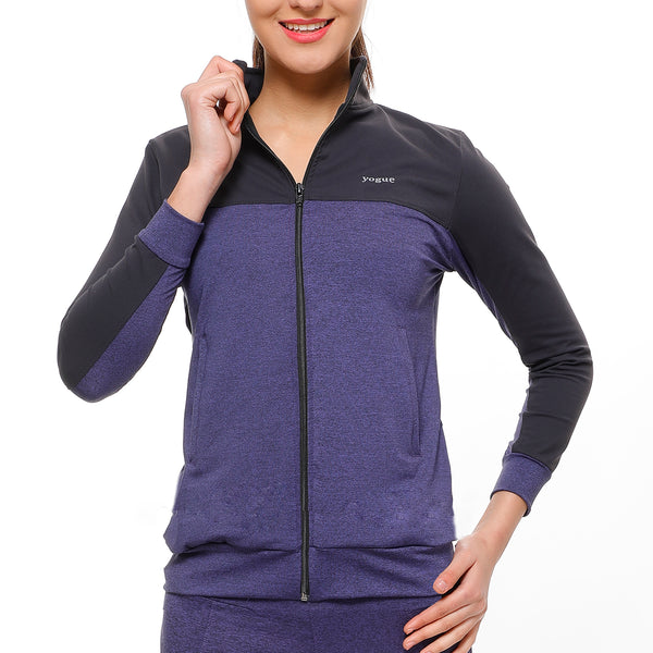 Purple n Black Slim Fit Jacket