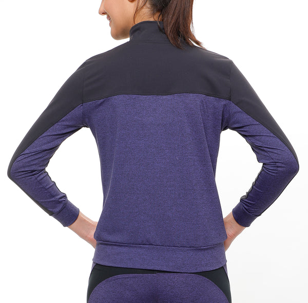 Purple n Black Slim Fit Jacket