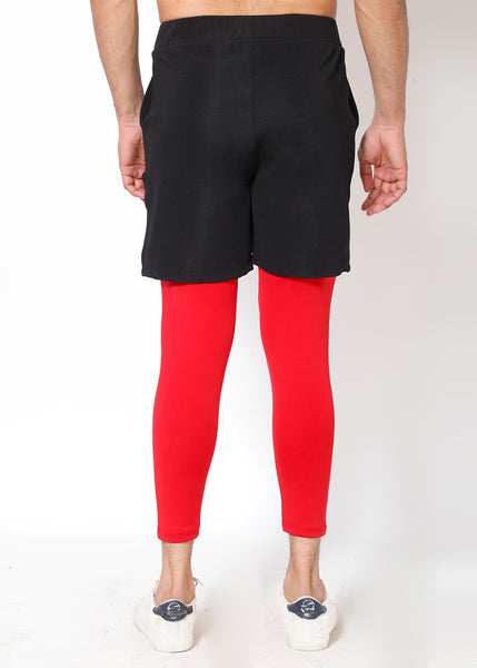 Black Crimson Deadlift 2-in-1 (Shorts+Tights)
