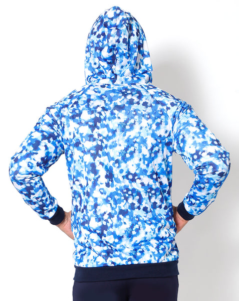 Stamp Blue Hooded Jacket