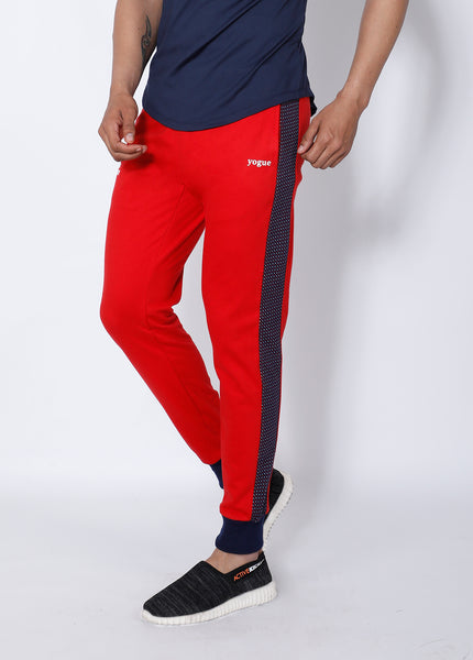 Red & Navy French Terry Joggers
