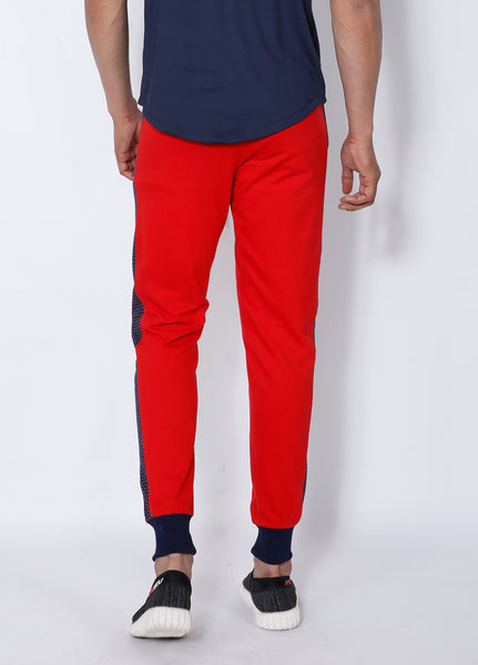Red & Navy French Terry Joggers