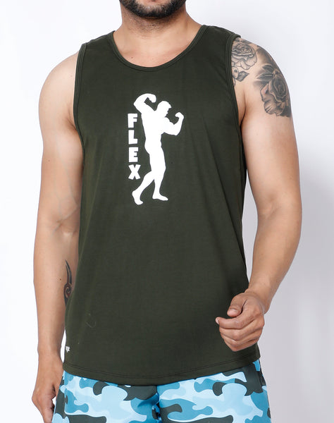 Olive Flex Gym Tank