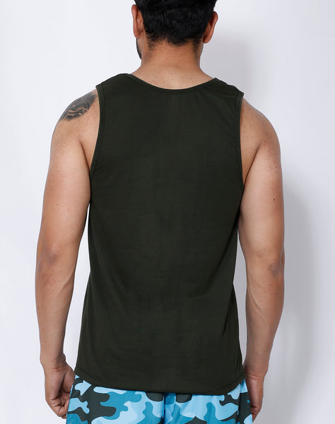 Olive Flex Gym Tank