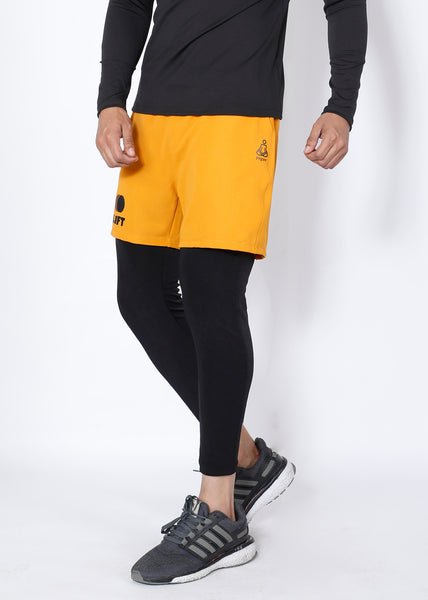 Black & Yellow Deadlift 2-in-1 (Shorts+Tights)