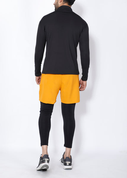 Black & Yellow Deadlift 2-in-1 (Shorts+Tights)